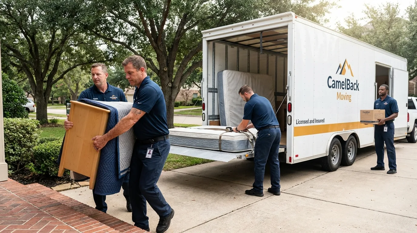 Crew loading residential truck for cross-state move from Sale Creek, TN