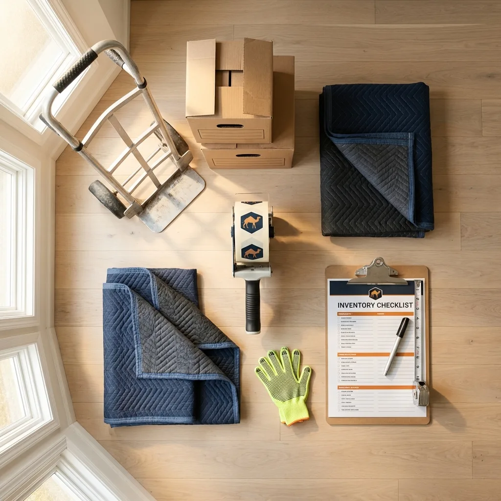 Professional moving supplies and packing materials layout for Sale Creek residential relocations